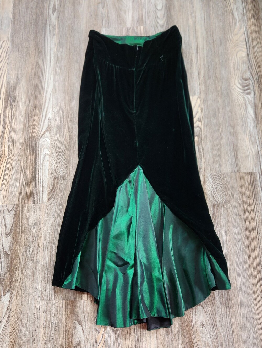 Vintage Jessica Mcclintock Lace Blouse Velvet Maxi Skirt Set Womens 11-12 1980s - Picture 13 of 16